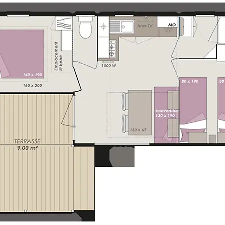 Апартаменты Ferienhaeuschen, Mobilheim Lagune Iv Am Strandbad